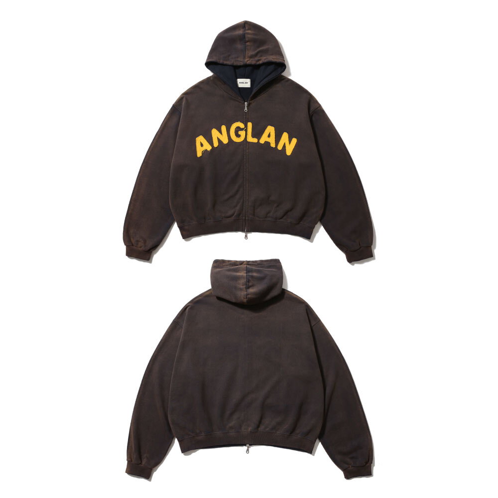 連帽外套 Applique Zip Up Washed Hoodie