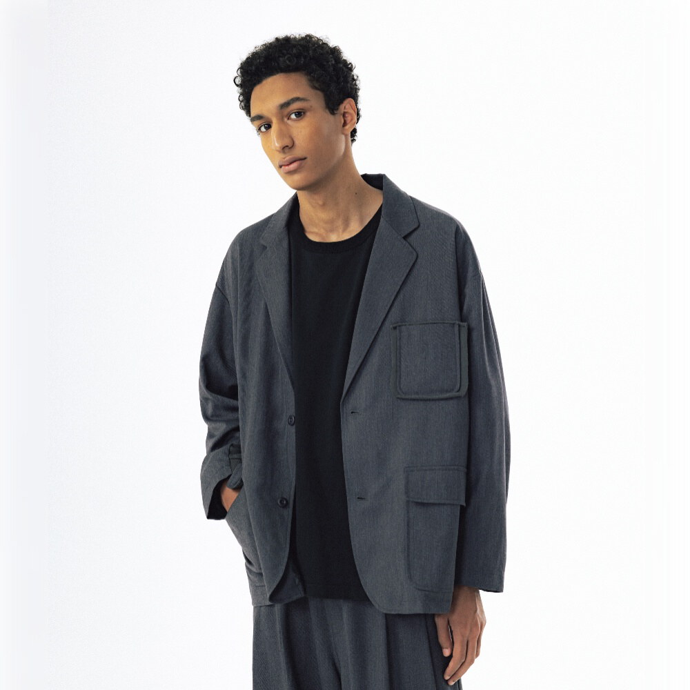 異材質西裝外套 Mix Structured Blazer