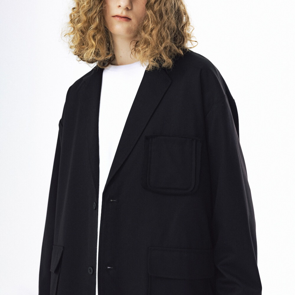 異材質西裝外套 Mix Structured Blazer