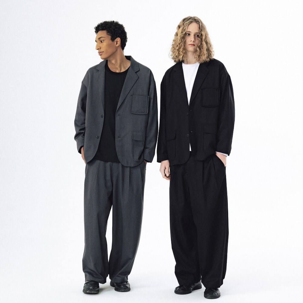 異材質西裝外套 Mix Structured Blazer
