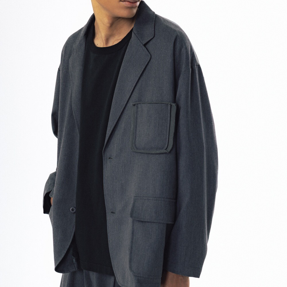 異材質西裝外套 Mix Structured Blazer