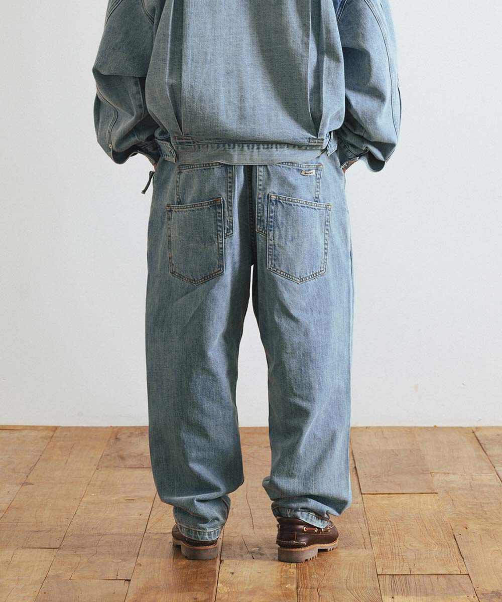 寬錐形牛仔褲 Wide Tapered Denim Pants