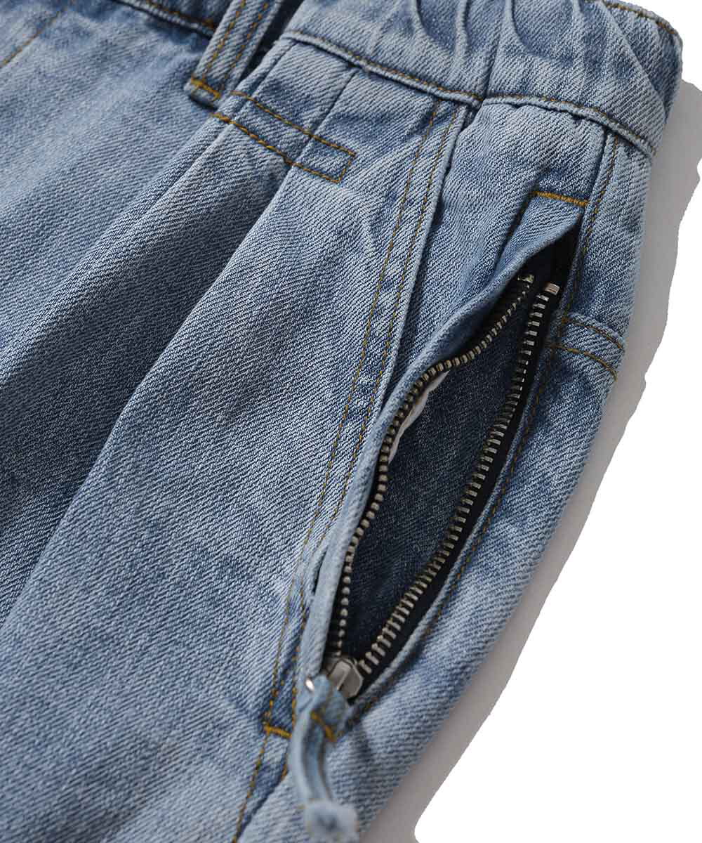 寬錐形牛仔褲 Wide Tapered Denim Pants