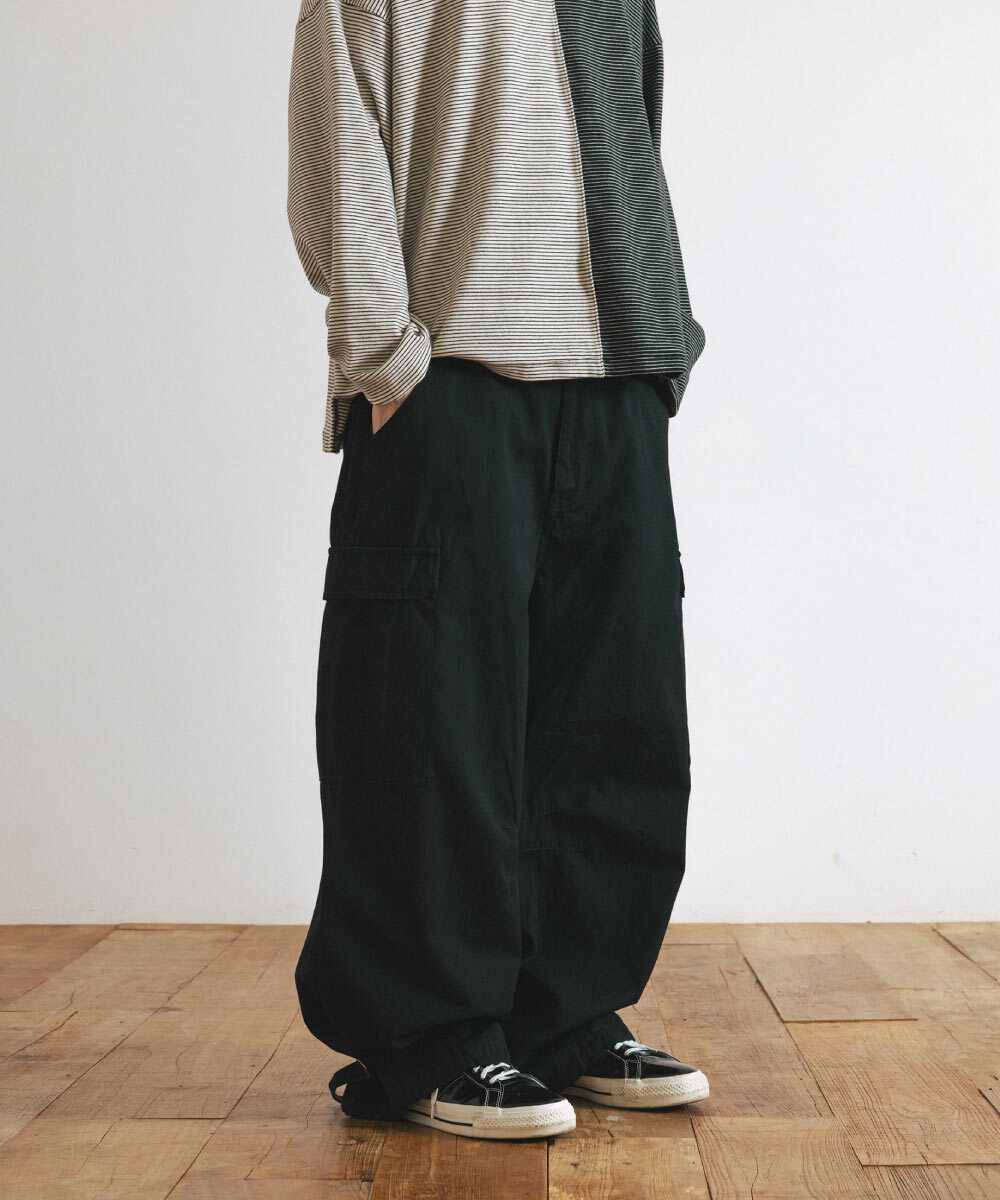 寬版長褲 Tab Strap Cargo Wide Pants