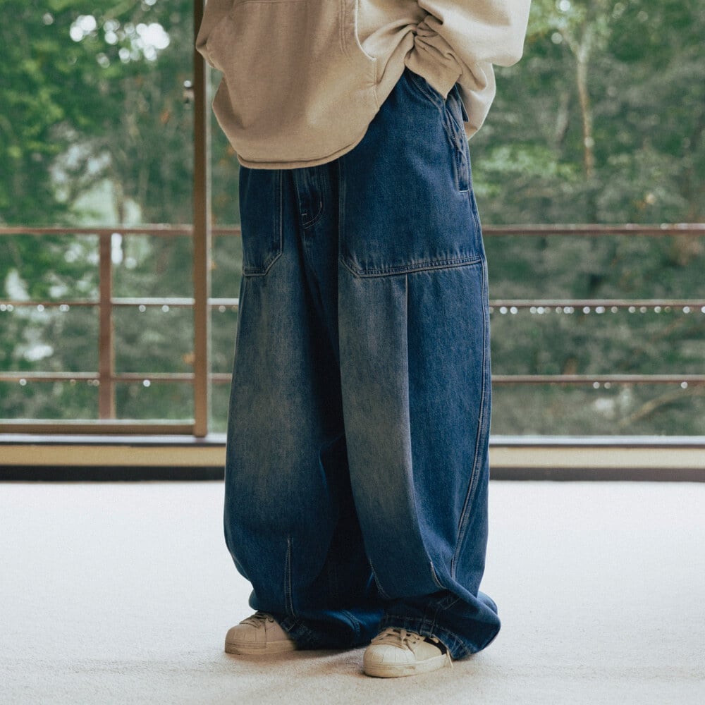 丹寧氣球褲 Fatigue Denim Balloon Pants