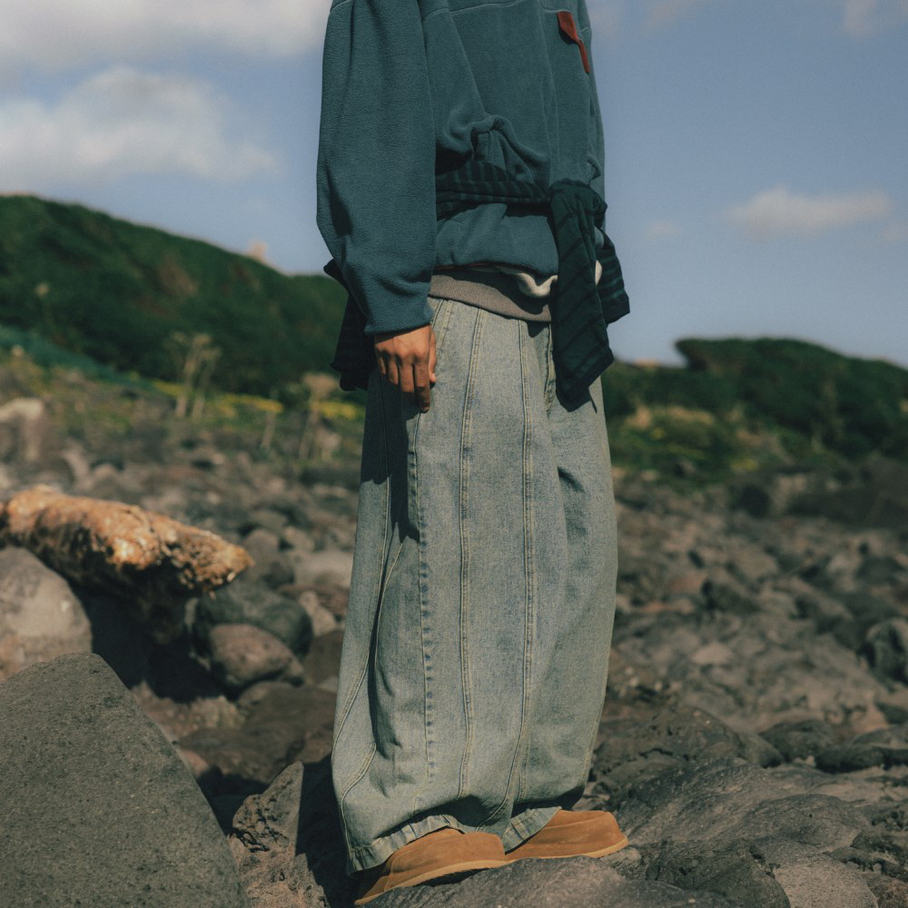 水洗繭型牛仔褲 Balloon Iconic Denim Pants