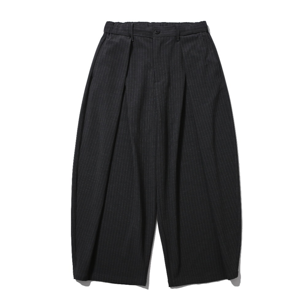 條紋打褶長褲 Overlapping Pleat Striped Trousers