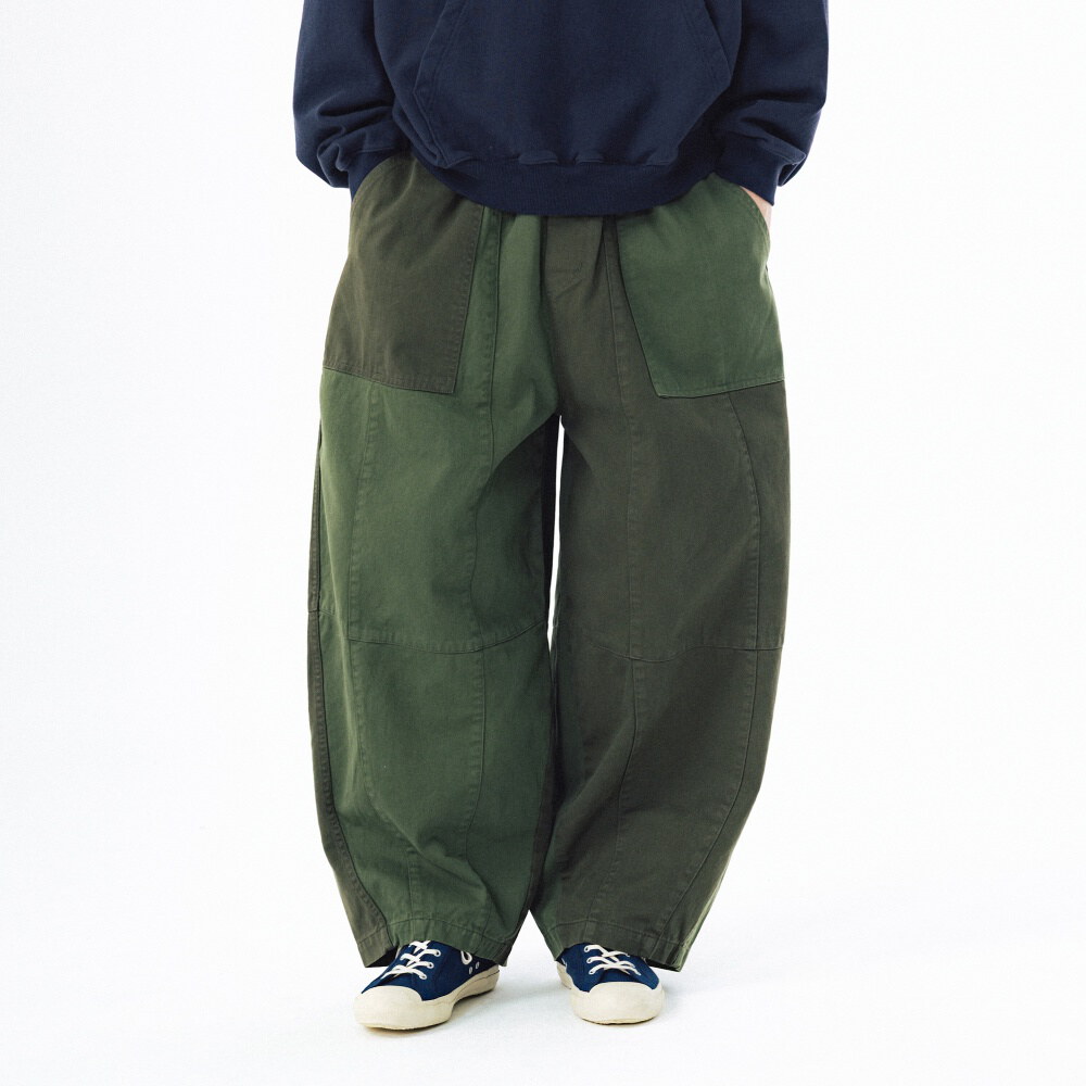 拼接繭型長褲 Panel Mix Balloon Pants