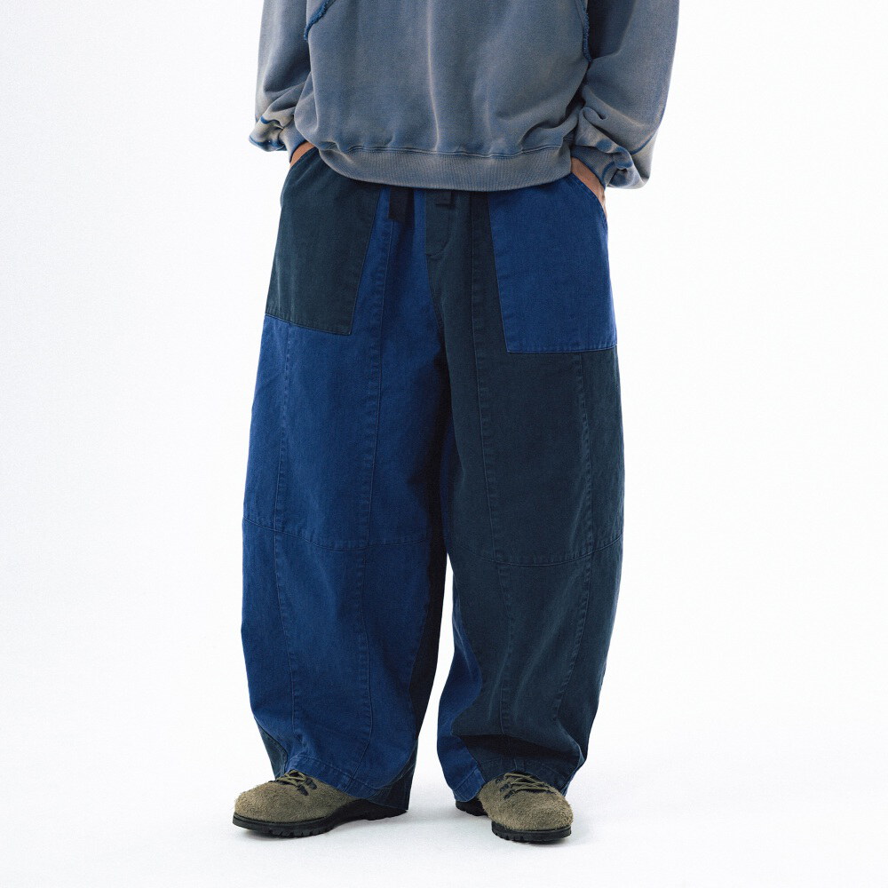 拼接繭型長褲 Panel Mix Balloon Pants