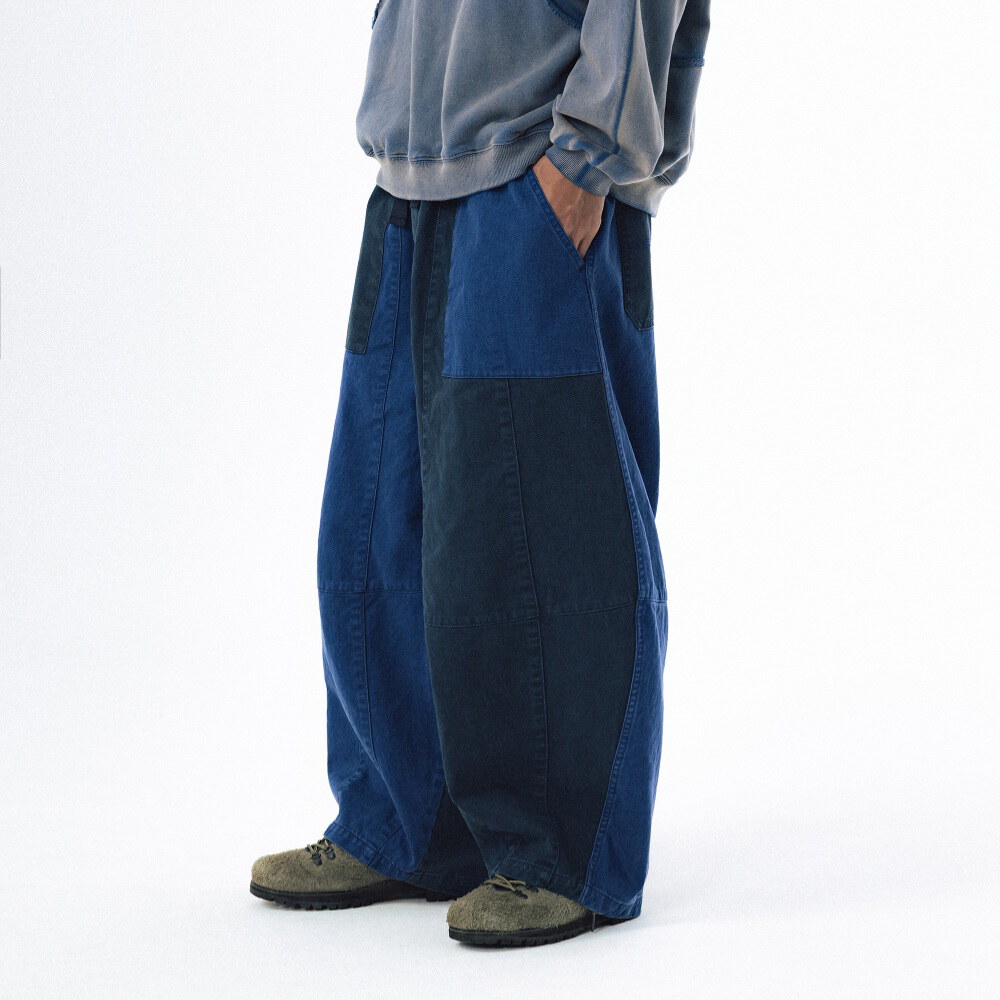 拼接繭型長褲 Panel Mix Balloon Pants