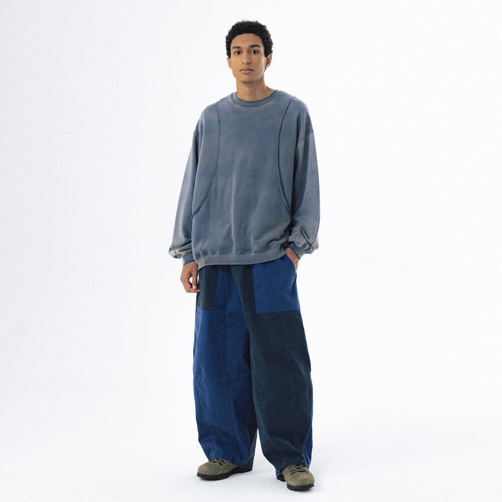 拼接繭型長褲 Panel Mix Balloon Pants