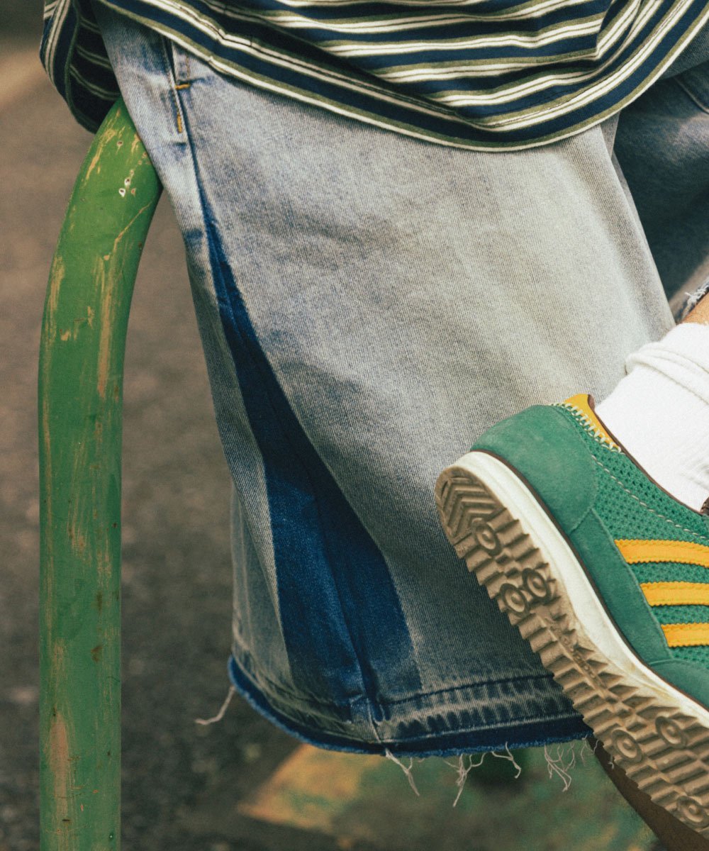 側刷水洗丹寧短褲 Side Washed Denim Half Pants