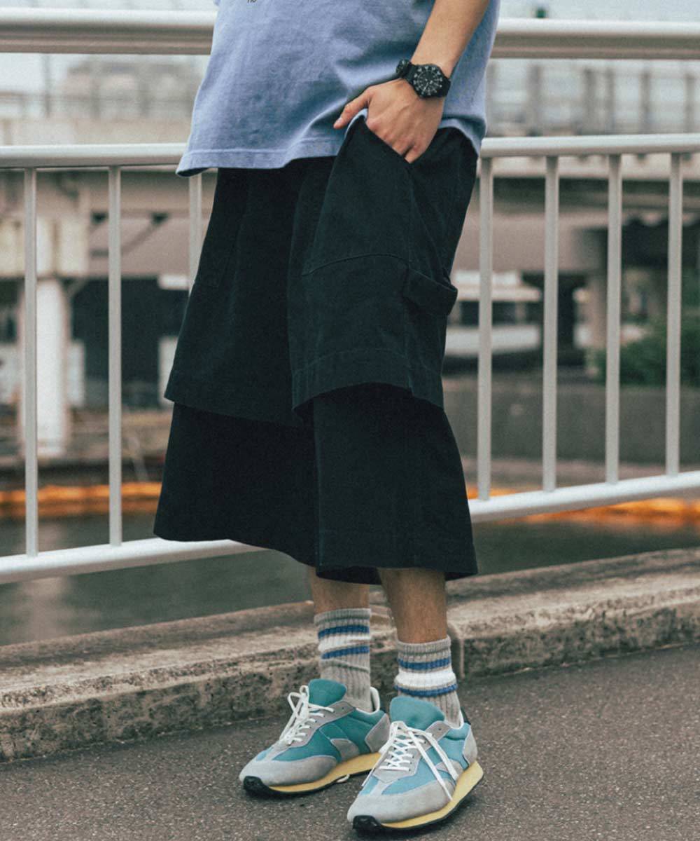 拼接工裝五分褲 Layered Half Fatigue Half Pants