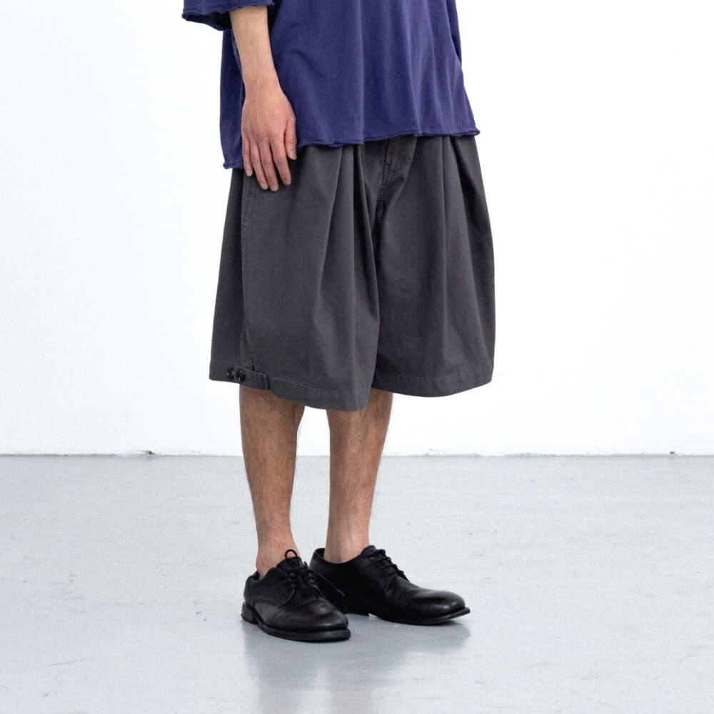 雙打褶五分褲 Cross Pleated Chino Half Pants