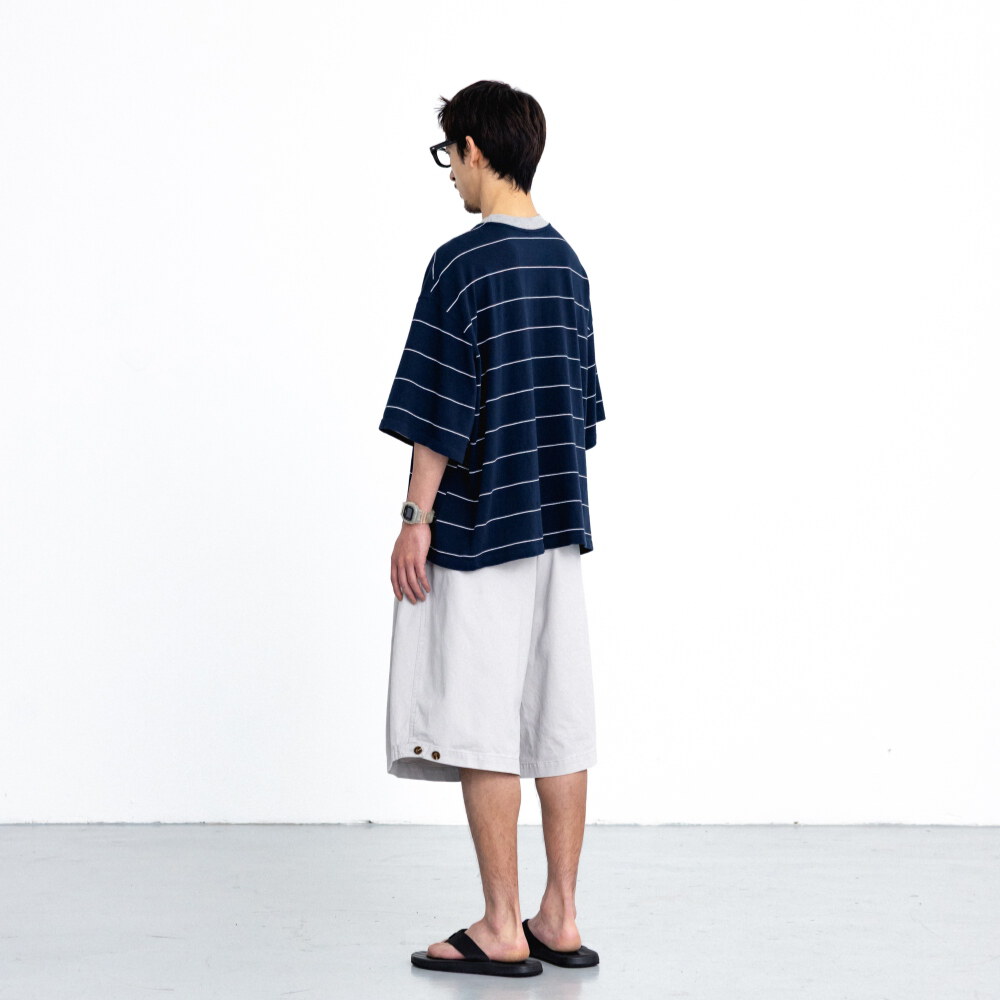 雙打褶五分褲 Cross Pleated Chino Half Pants