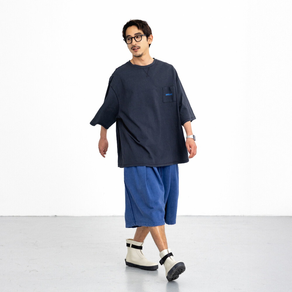 打褶休閒短褲 Cross Pleated Sweat Shorts