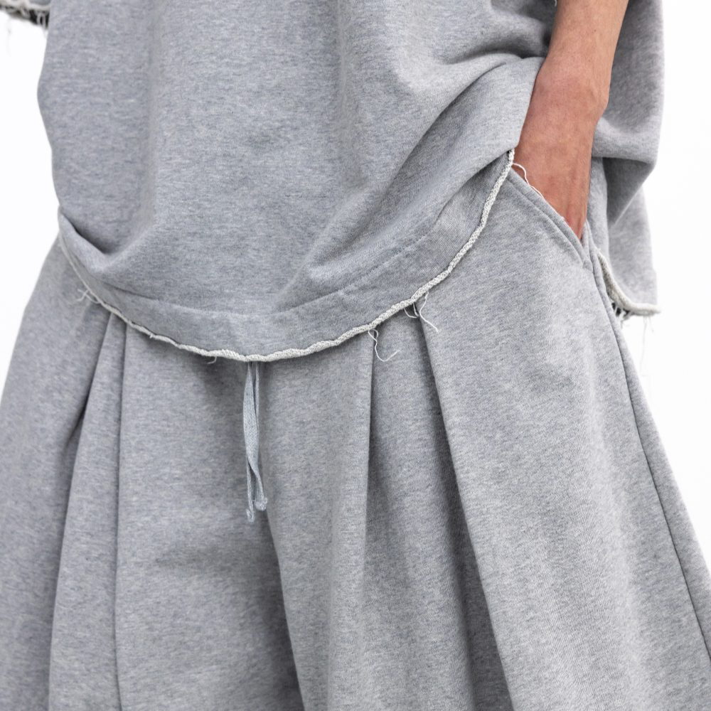 寬鬆休閒短褲 Valley Tuck Sweat Half Pants
