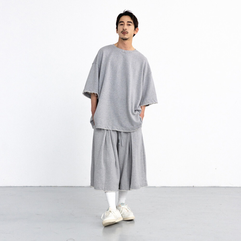 寬鬆休閒短褲 Valley Tuck Sweat Half Pants