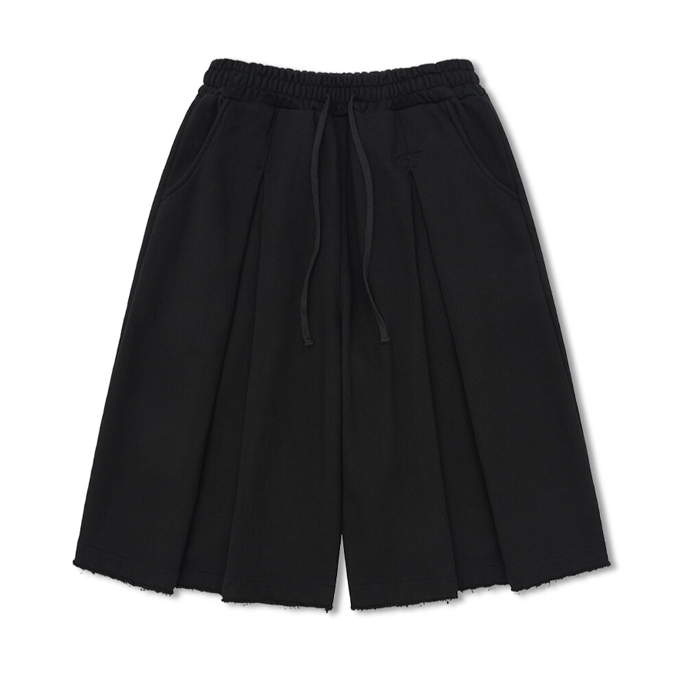 寬鬆休閒短褲 Valley Tuck Sweat Half Pants