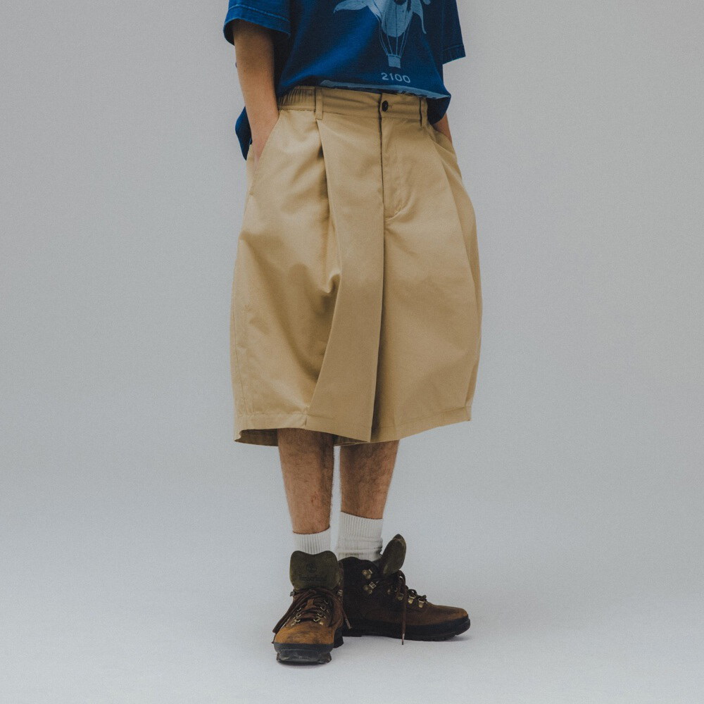 打褶五分褲 Pleated Volume Half Pants