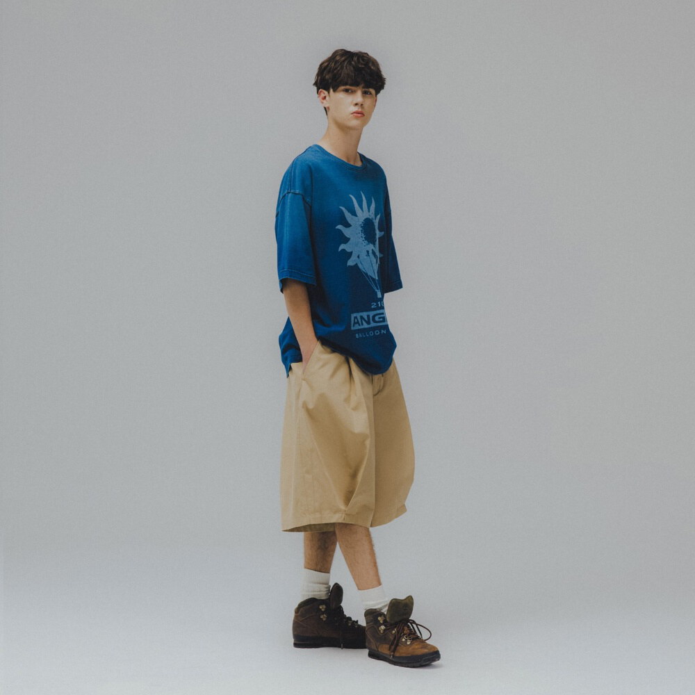 打褶五分褲 Pleated Volume Half Pants