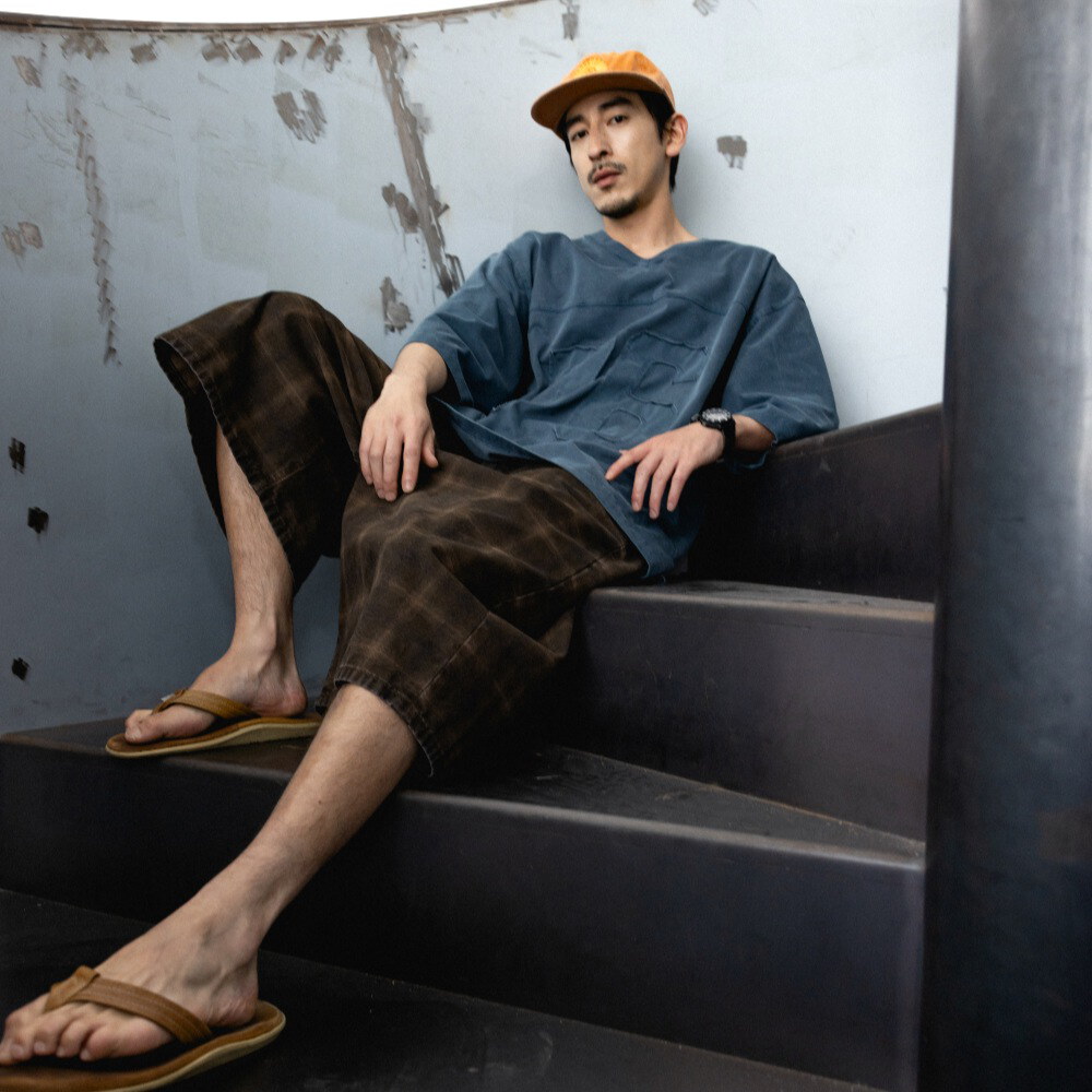 格紋五分褲 Checked Half Pants