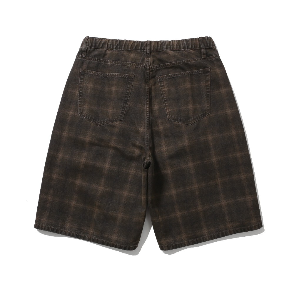 格紋五分褲 Checked Half Pants