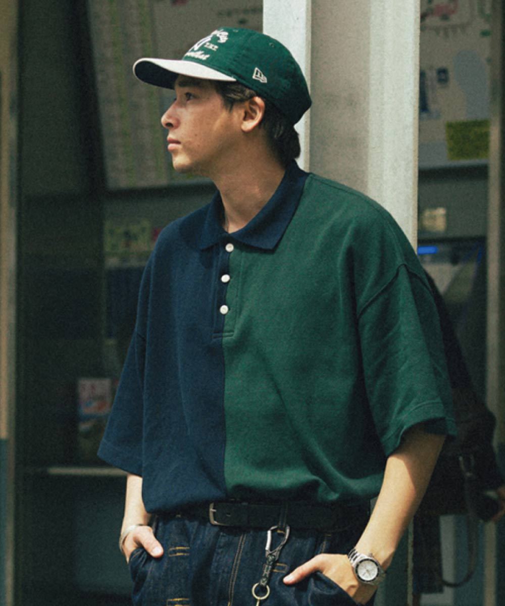 雙色拼接POLO上衣 Two Face Pique Polo Shirt