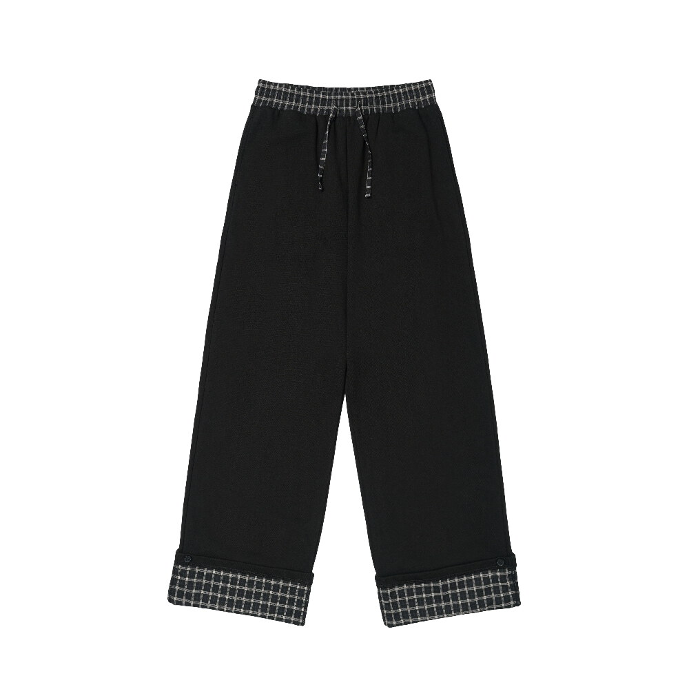 捲邊格紋運動褲 52 CHECK ROLL-UP SWEATPANTS