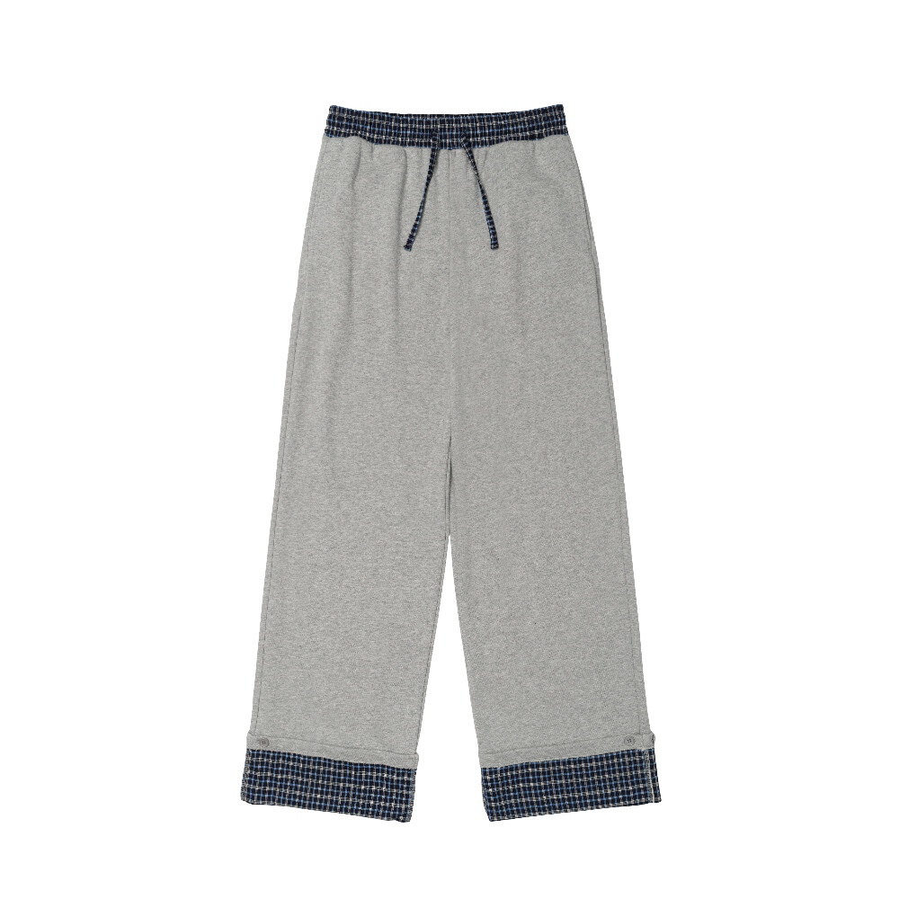 捲邊格紋運動褲 52 CHECK ROLL-UP SWEATPANTS