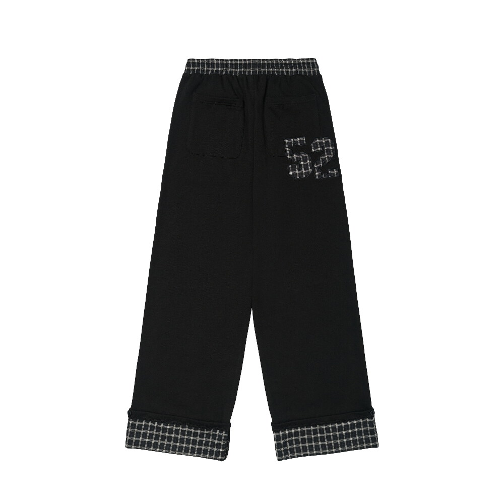 捲邊格紋運動褲 52 CHECK ROLL-UP SWEATPANTS