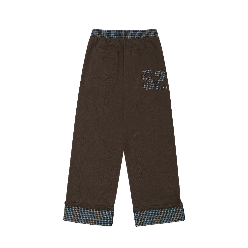 捲邊格紋運動褲 52 CHECK ROLL-UP SWEATPANTS