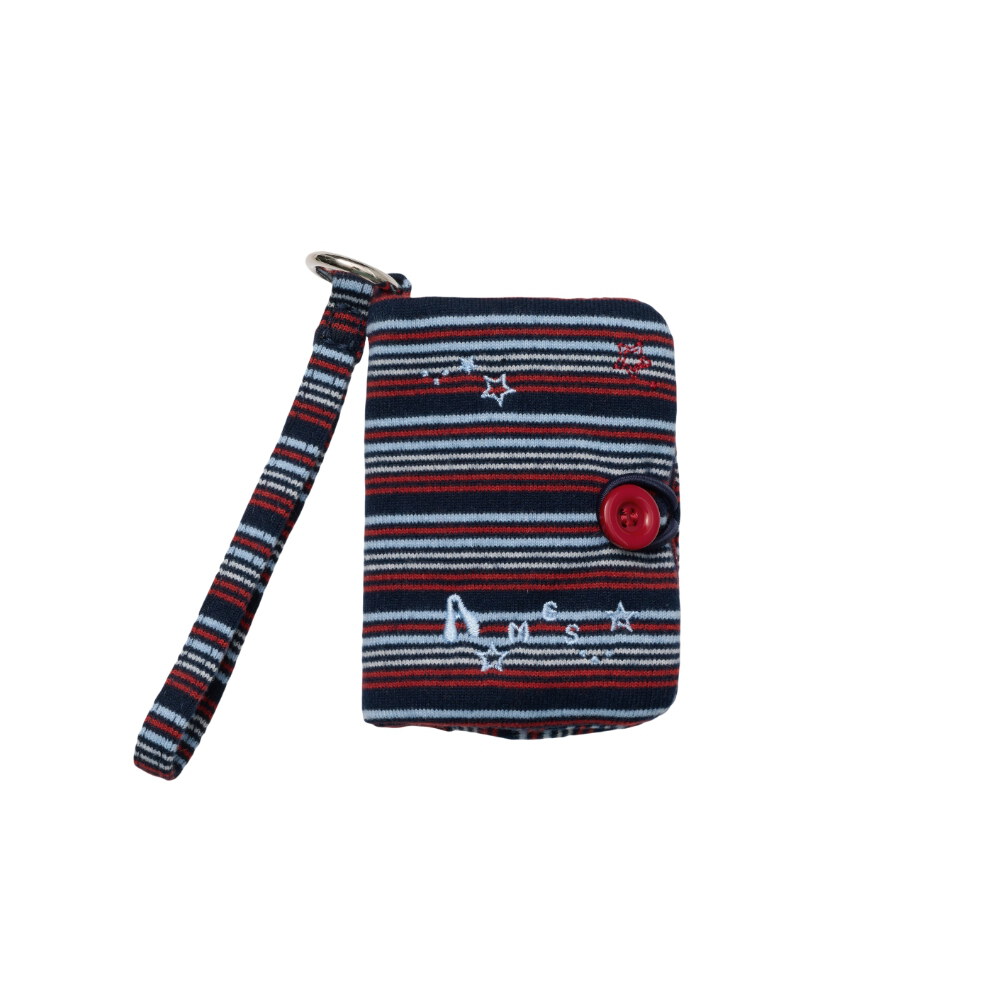 條紋卡片夾 STRIPE BUTTON CARD WALLET