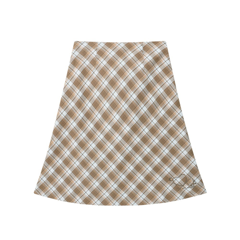 格紋中長裙 GRACE FLARED MIDI SKIRT