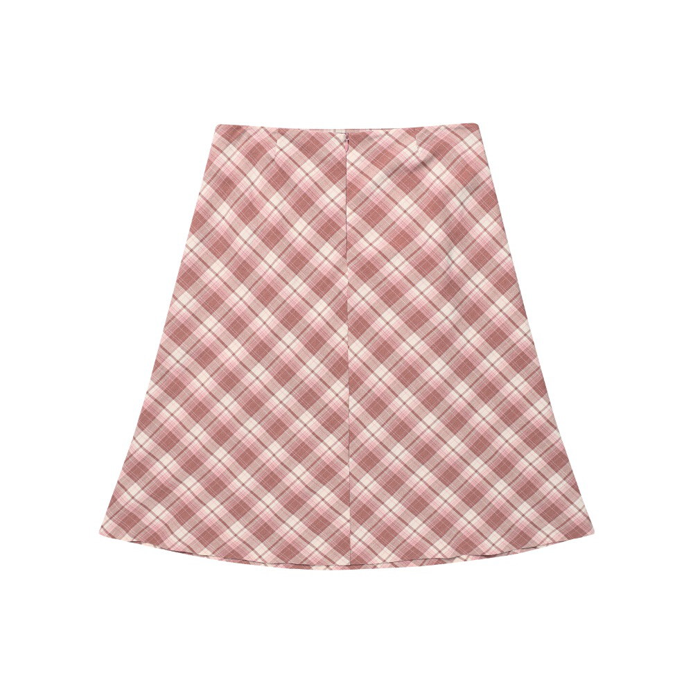格紋中長裙 GRACE FLARED MIDI SKIRT