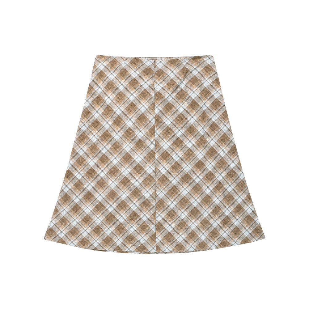 格紋中長裙 GRACE FLARED MIDI SKIRT