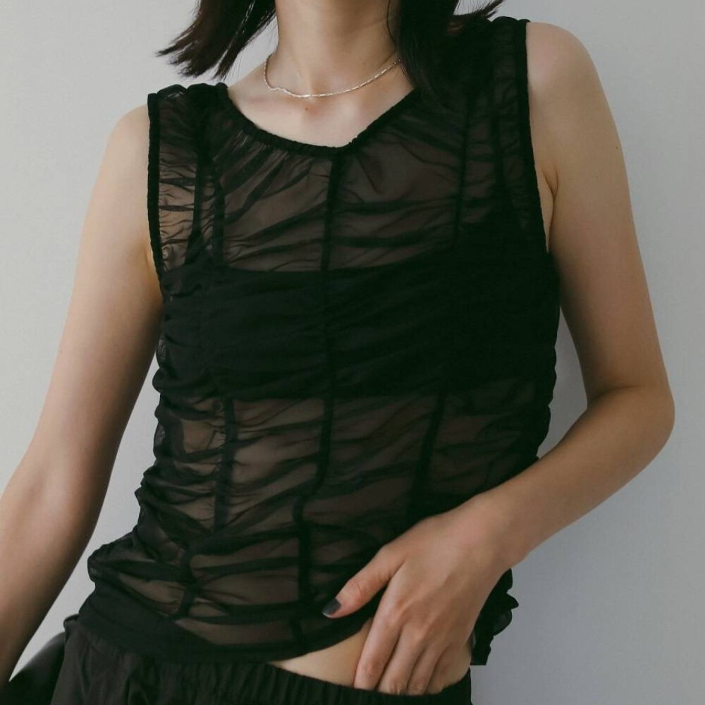 Tulle Gather Tanktop