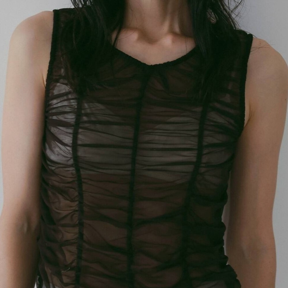 Tulle Gather Tanktop