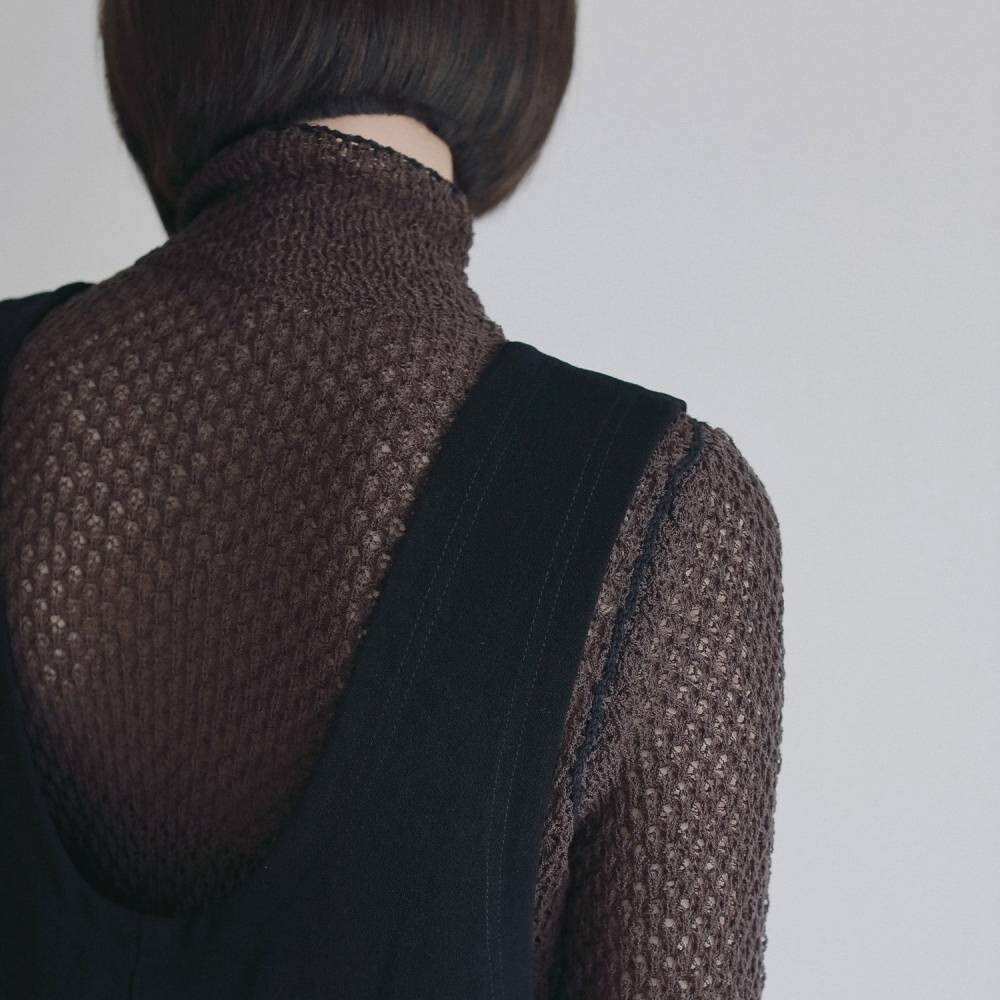 滾邊針織衫(附圍巾) Piping Scarf Knit