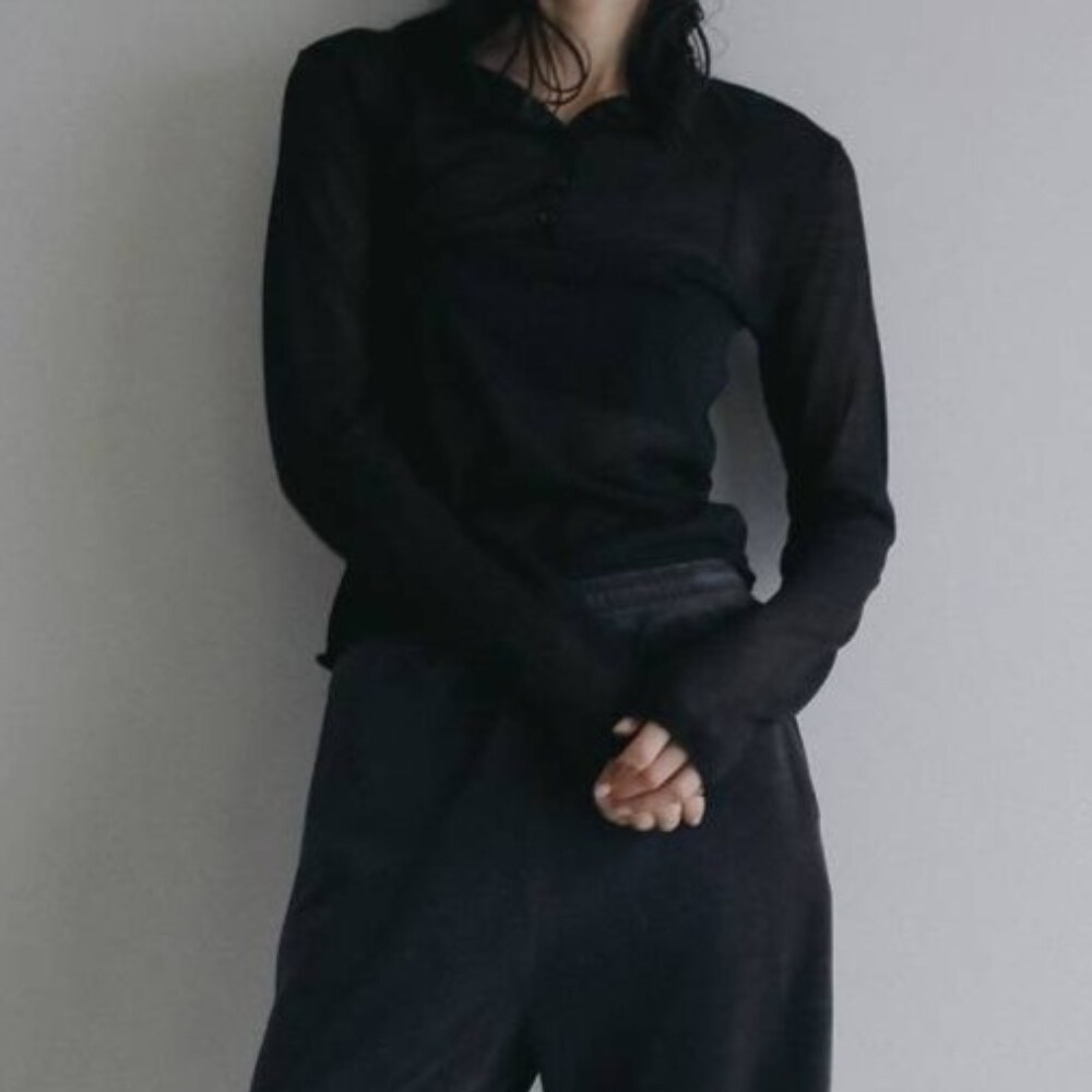 針織polo衫 SHEER POLO KNIT