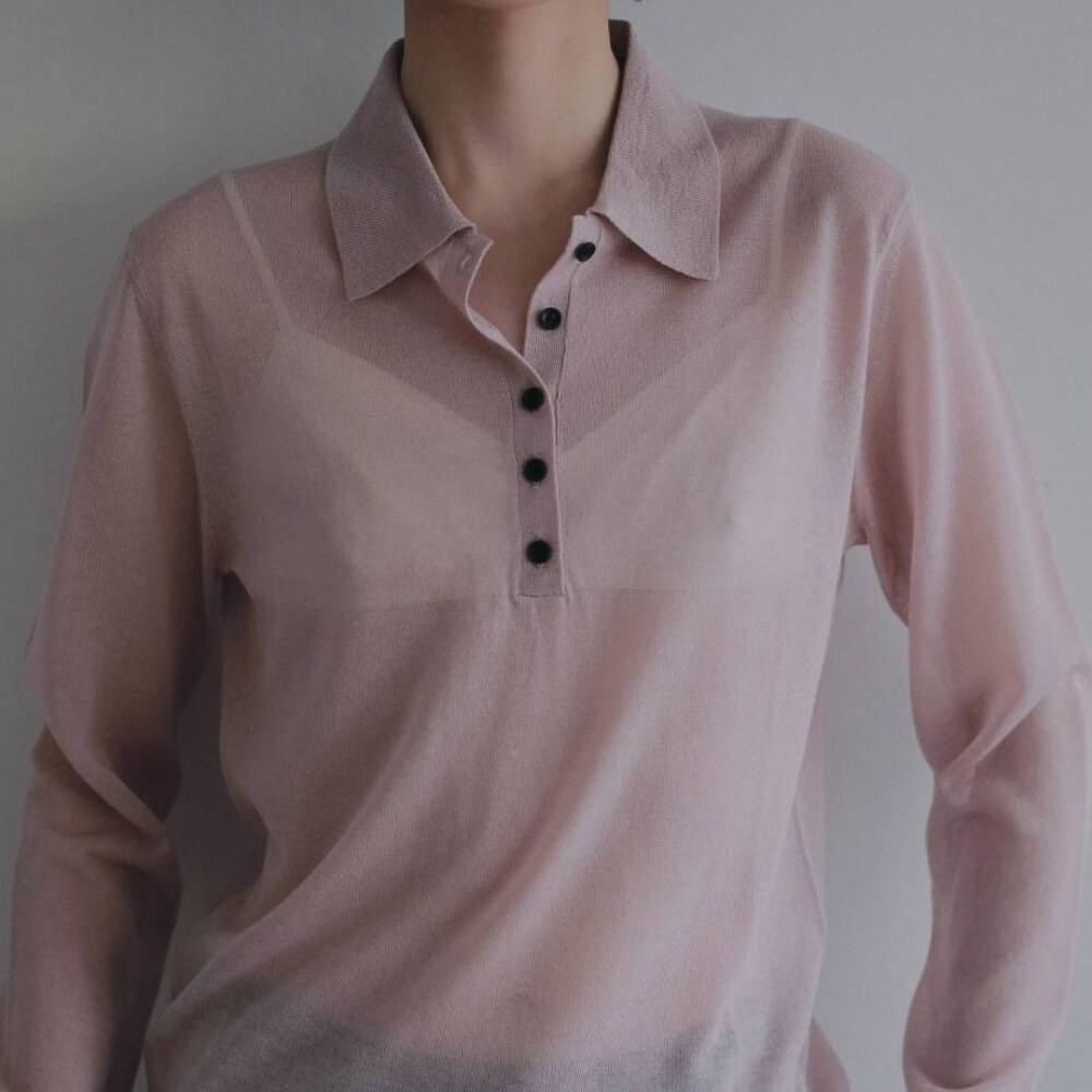 針織polo衫 SHEER POLO KNIT
