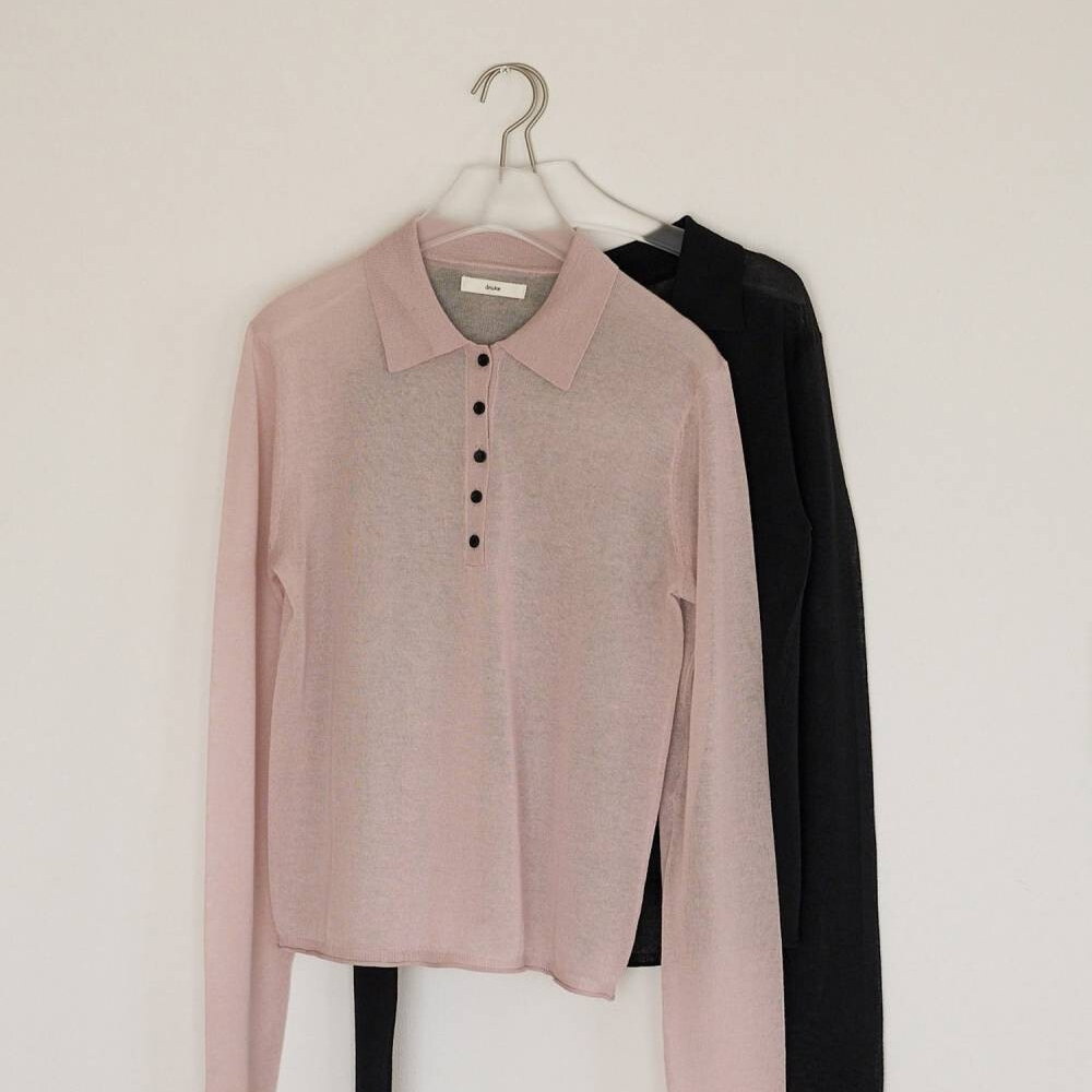 針織polo衫 SHEER POLO KNIT