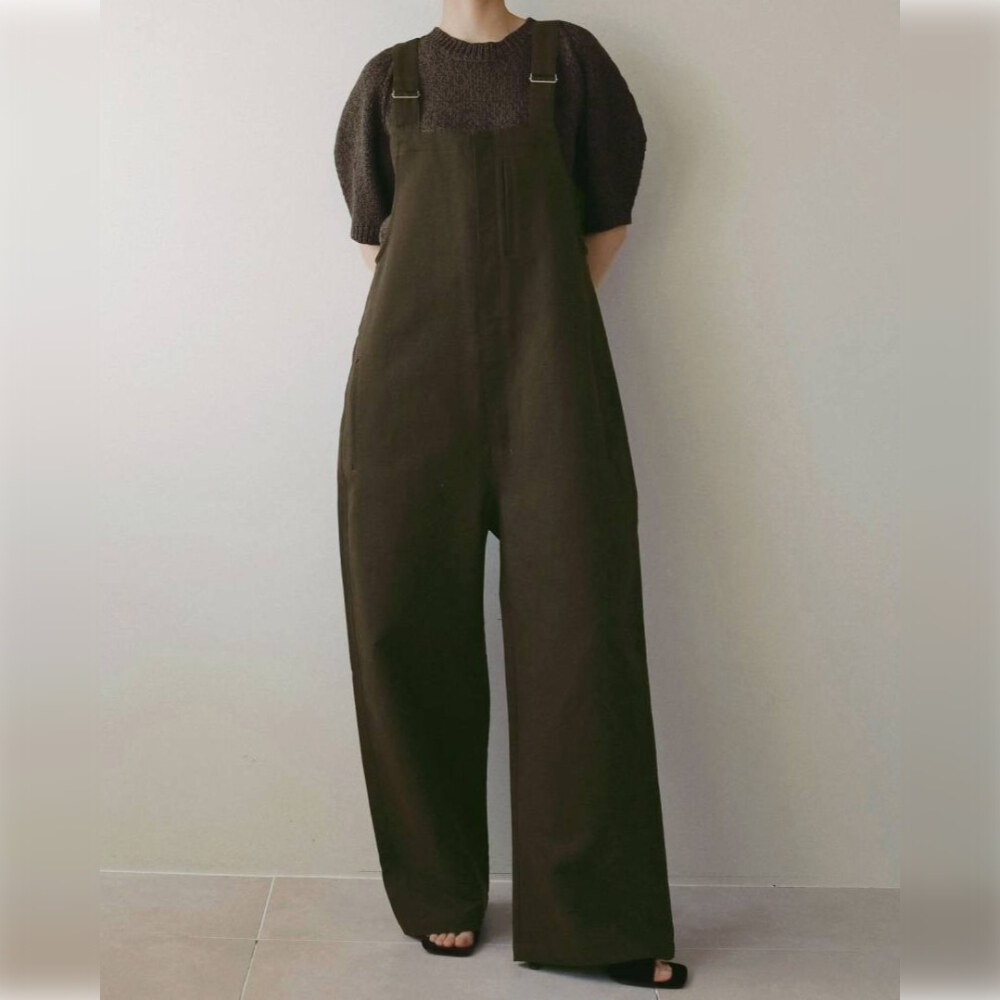 斜紋棉吊帶褲 Cotton Wide Salopette