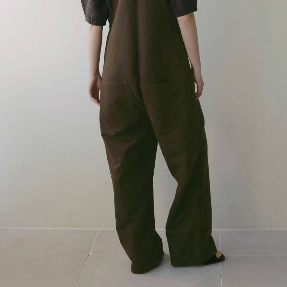 斜紋棉吊帶褲 Cotton Wide Salopette