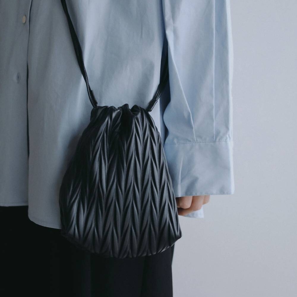束口包 Ecoleather Pleats Purse