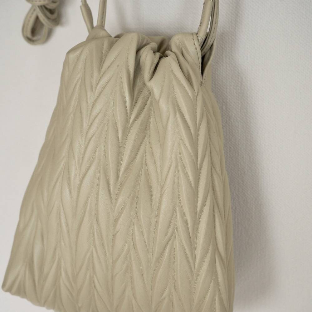 束口包 Ecoleather Pleats Purse