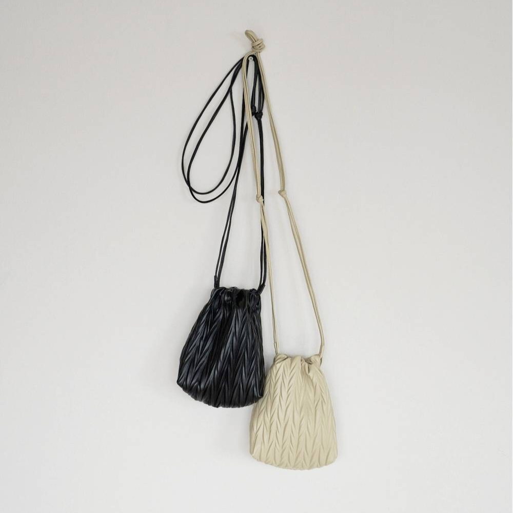 束口包 Ecoleather Pleats Purse