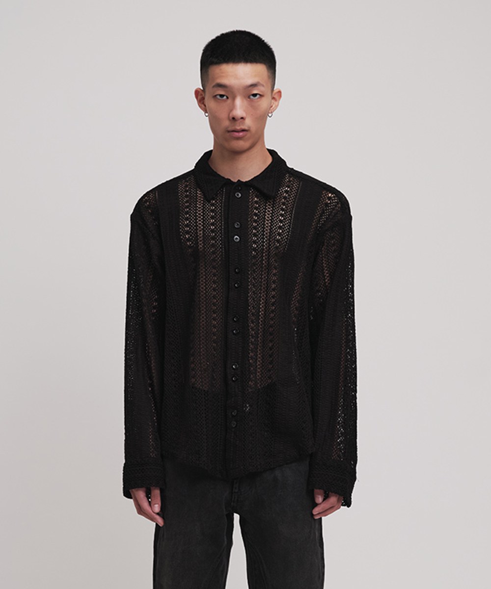 長袖針織襯衫 Lace Long Sleeve Shirt
