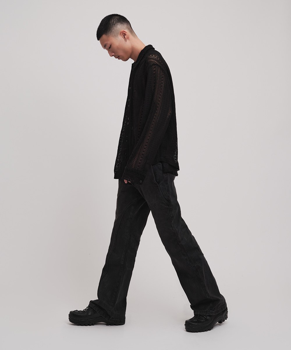 長袖針織襯衫 Lace Long Sleeve Shirt