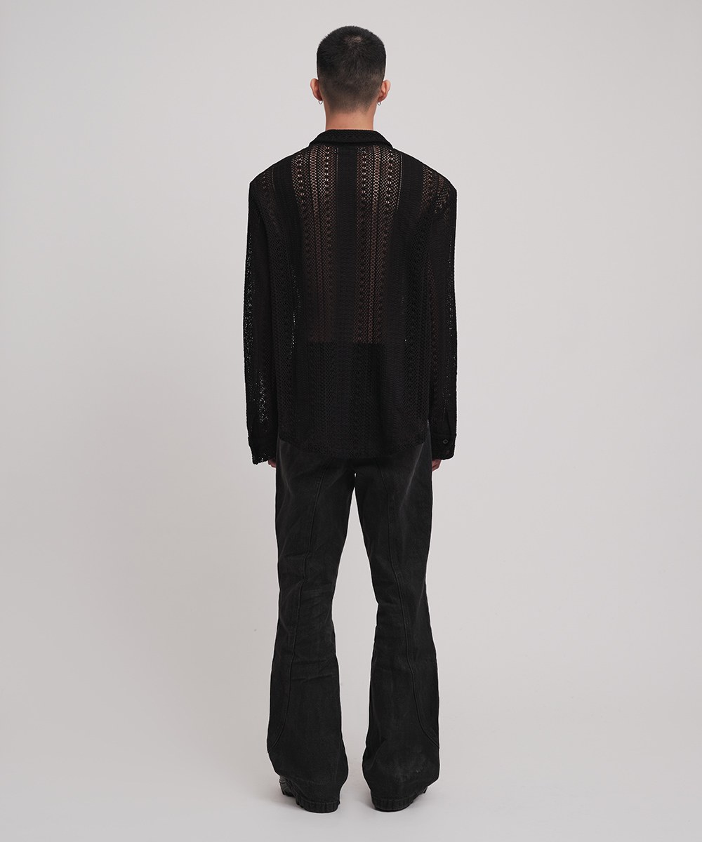 長袖針織襯衫 Lace Long Sleeve Shirt